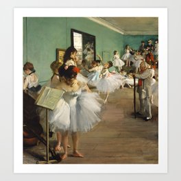 Degas Ballerinas - Dance Class Art Print