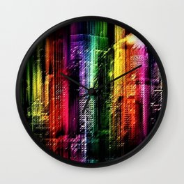 New York City in Living Color Landscape by Jeanpaul Ferro Wall Clock