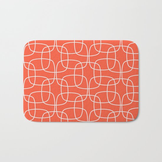 Square Pattern Flame Bath Mat