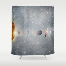 solar system Shower Curtain