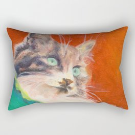 Cat with blue eyes Rectangular Pillow