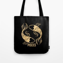 Pisces Symbol Birthday Zodiac Pisces Tote Bag