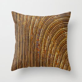 zara - art deco arc arch design in bronze copper gold Throw Pillow