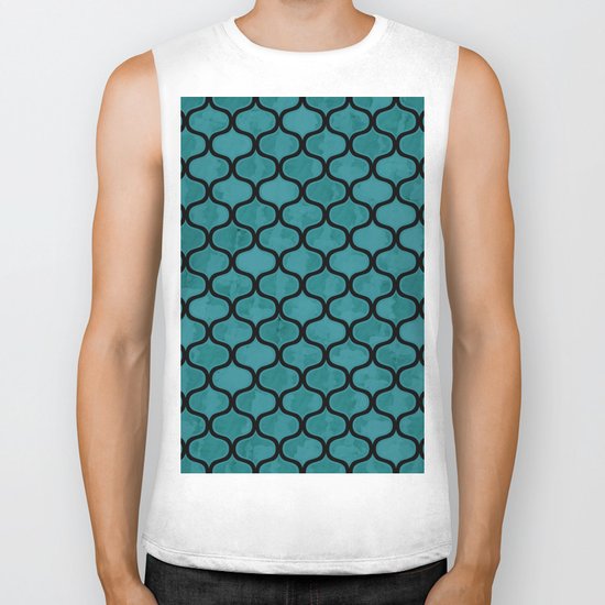 Watercolor Lovely Pattern VVXIV Biker Tank