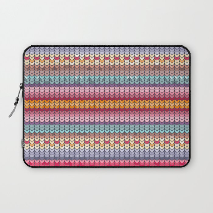 Multi color Knitting Pattern Laptop Sleeve