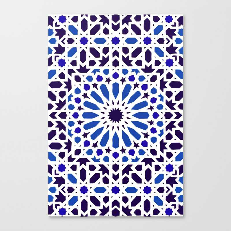 A18 Original Traditional Moroccan Tile Design Canvas Print By A18 Original Traditional Moroccan Tile