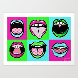 MY-O-MY POP! Art Print | Nguyen, Teeth, Orofacialmyology, Popart, Zohara, Drawing, Tongue, Speechpathology, Digital, Oral 
