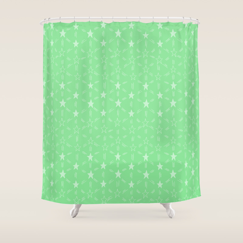 Stars And Stripes In Green Shower Curtain By Kellychambliss Society6