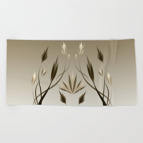floral emblem 1 Beach Towel