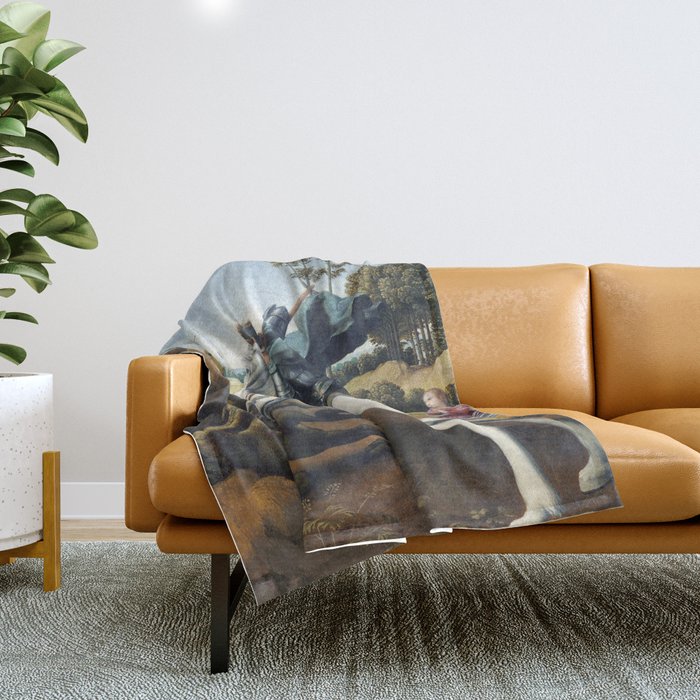 Saint George and the Dragon Throw Blanket