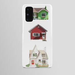 Cottage Study - Collage of Nine Tiny House Cottage Paintings Android Case