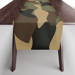 vintage military camouflage Table Runner