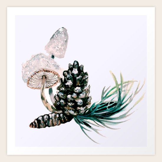 Woodland Snow Art Print