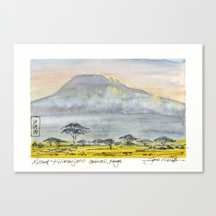 Kilimanjaro at Sunset Canvas Print