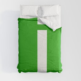 letter J (White & Green) Comforter