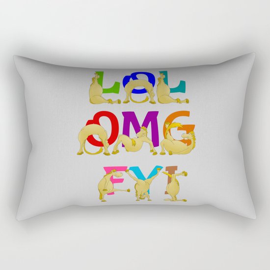 Cute Ponies LOL OMG FYI Rectangular Pillow