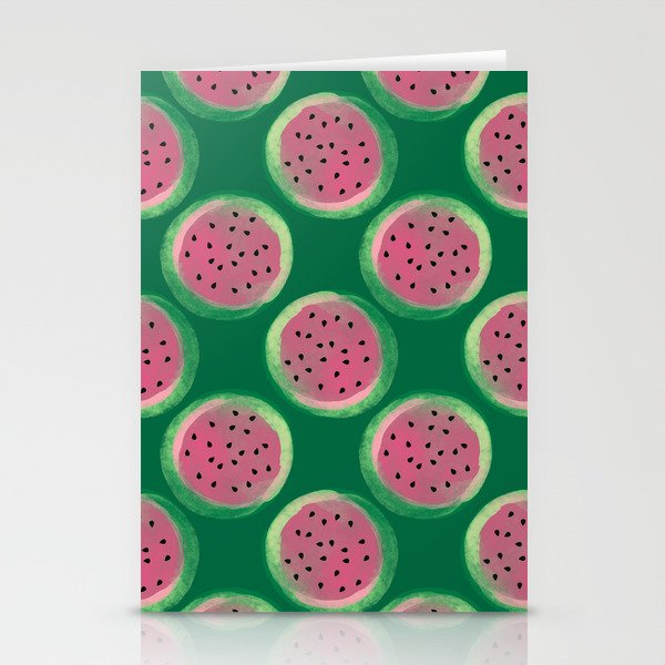 Watermelon Seamless Repeat Pattern Stationery Cards