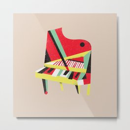 Cubist Piano Metal Print