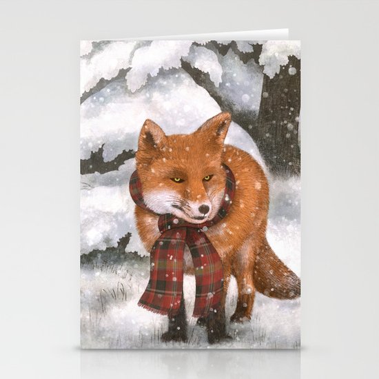 Winter Fox Stationery Cards