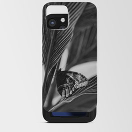 Morpho Butterfly Black and White iPhone Card Case