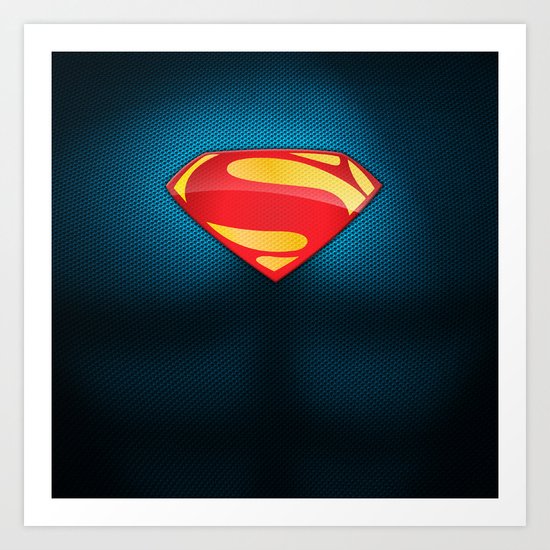 Man of Steel Suit Art Print