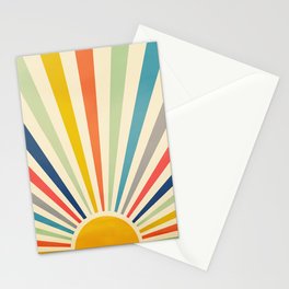 Sun Retro Art III Stationery Card