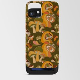 70s Mushroom, Retro Pattern iPhone Card Case