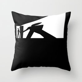 The Visitor Silhouette Throw Pillow