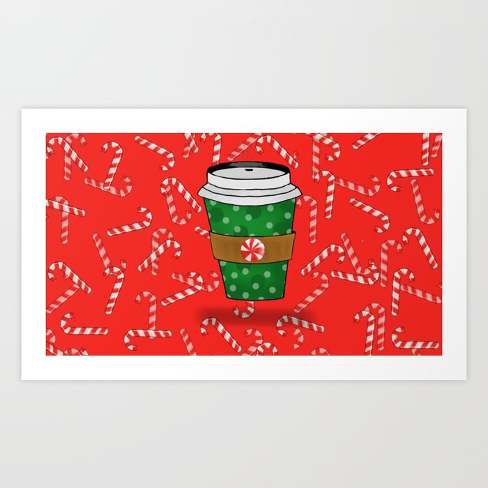 Christmas Coffee Art Print