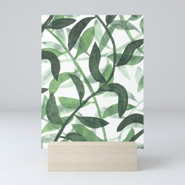 Jungle of Tendril Plants in Olive & Sap Green Mini Art Print
