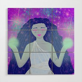 Blue witch Wood Wall Art