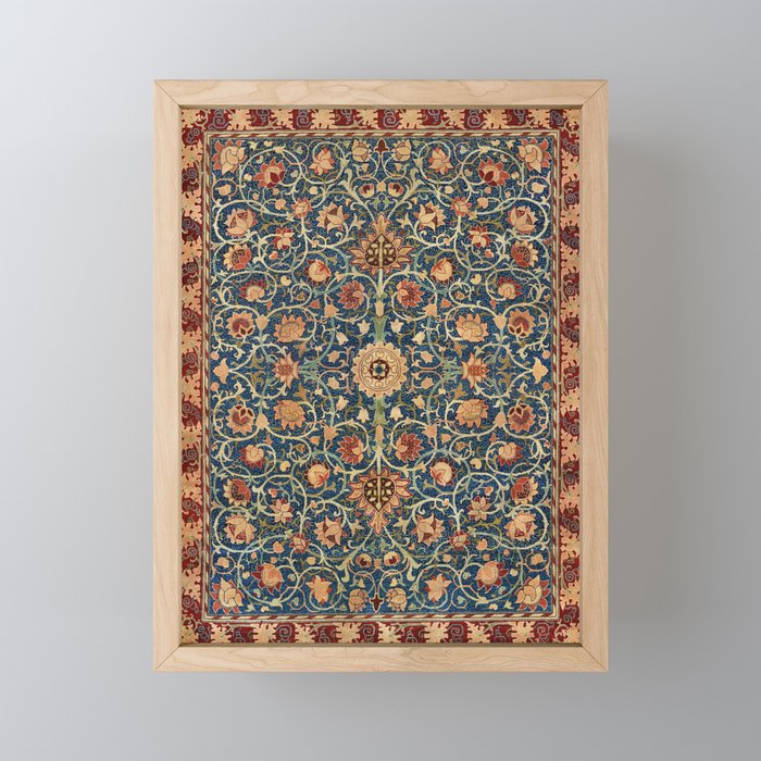 William Morris Floral Carpet Print Framed Mini Art Print