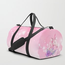 Unicorn in Pink Duffle Bag