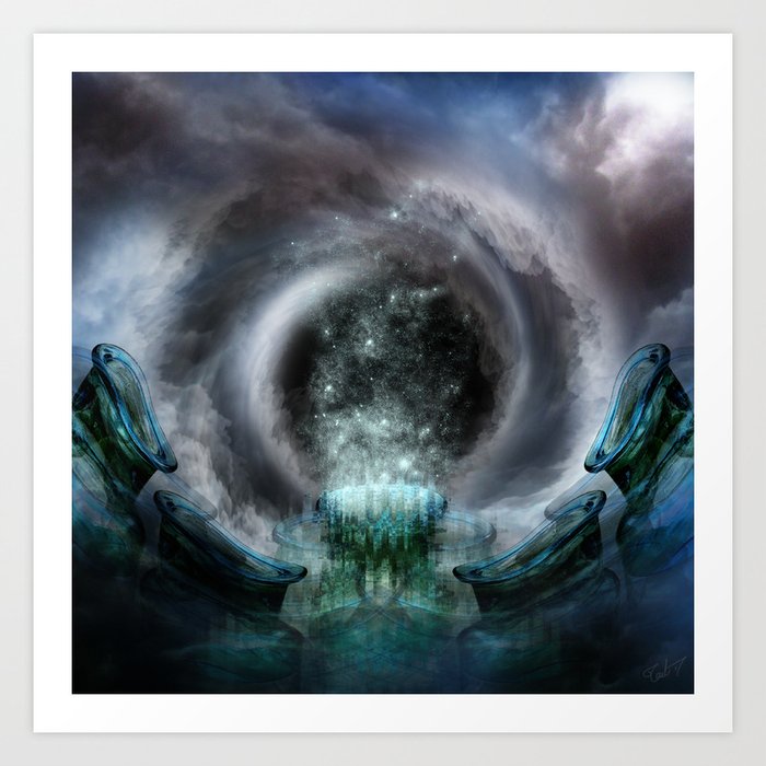 Space Time In A Bottle Art Print By Oldspotteddog Society6
