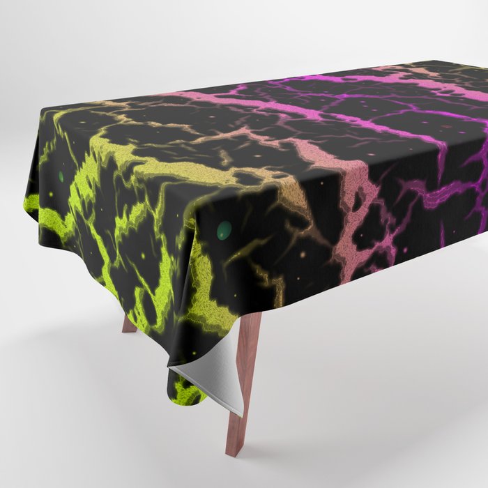 Cracked Space Lava - Lime/Pink Tablecloth