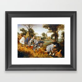 Pieter Bruegel (also Brueghel or Breughel) the Elder "The Blind Leading the Blind" Framed Art Print