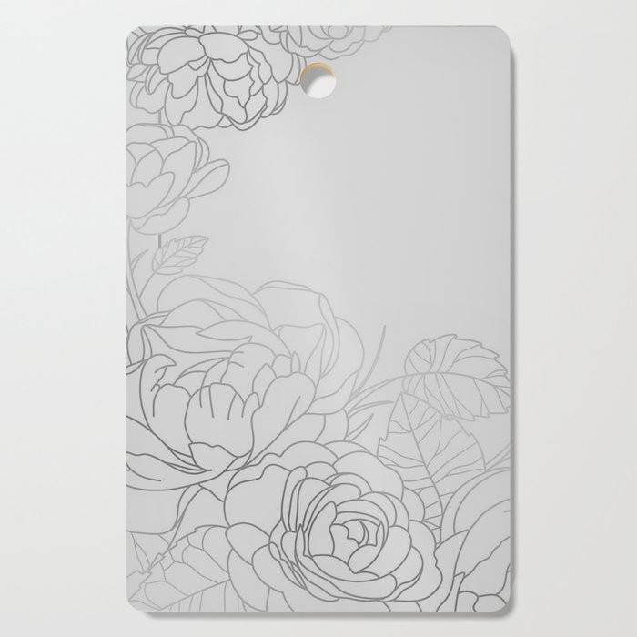 Ivory Floral Cutting Board