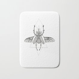 Stag Beetle Bath Mat | Beatle, Drawing, Naturalhistory, Bug, Insect, Stagebeetle, Beetle, Lineart, Beetles, Flyingbeetle 