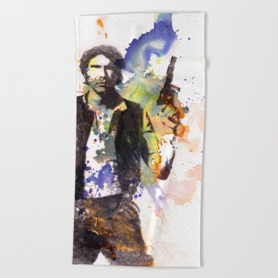 Han Solo From Star Wars Beach Towel