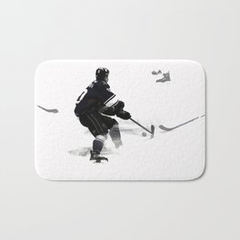 The Deke - Hockey Player Bath Mat | Wintergames, Photo, Hockeygame, Hockeyplayer, Puck, Skates, Deke, Winter, Hocketsticks, Ice 