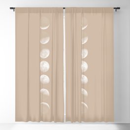 Moon Phases in Peach Blackout Curtain