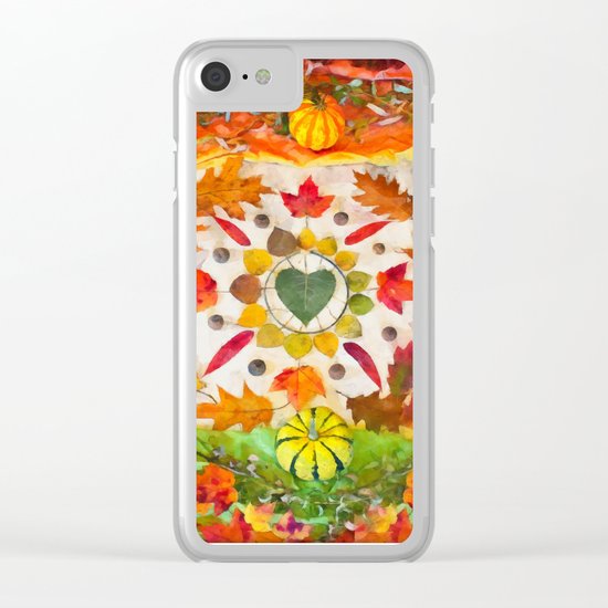 Autumn mandala Clear iPhone Case