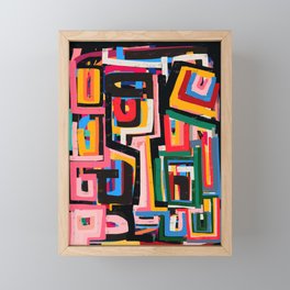 Neo Cubism Abstract Art Pattern Mystic Framed Mini Art Print