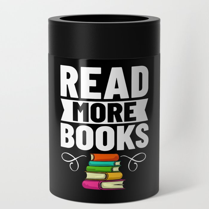 Reader Book Reading Bookworm Librarian Can Cooler