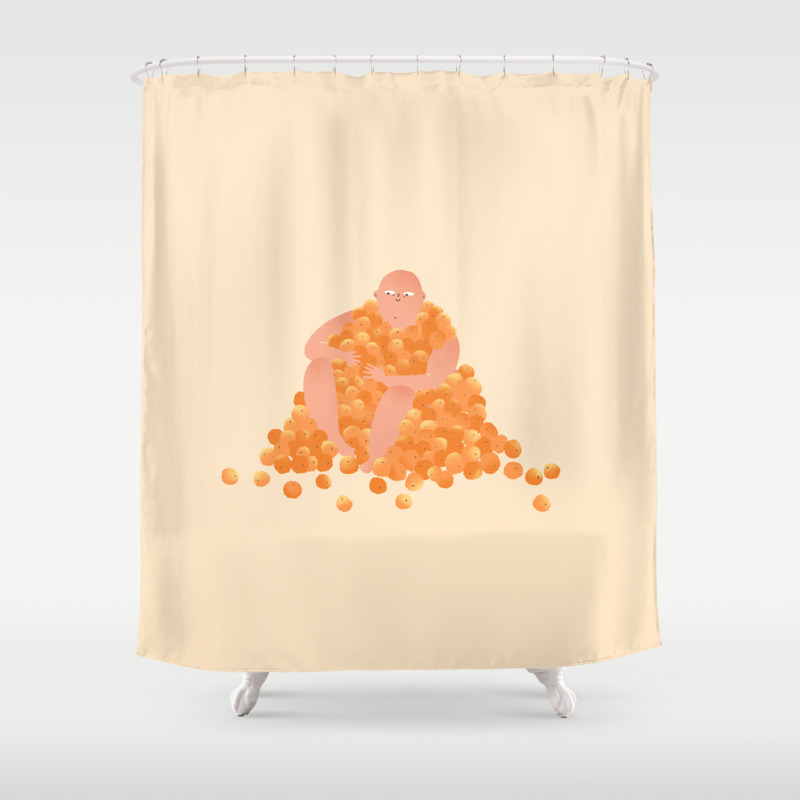 Peachy Guy Shower Curtain By Yannachinz Society6