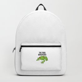 The Frog Whisperer Funny Frog Lover Gift Frog Whisperer Backpack | Frogwhisperer, Cartoon, Gift, Froggy, Amphibian, Green, Ute, Toad, Tree, Graphicdesign 