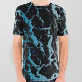 Cracked Space Lava - Sky Blue/White All Over Graphic Tee