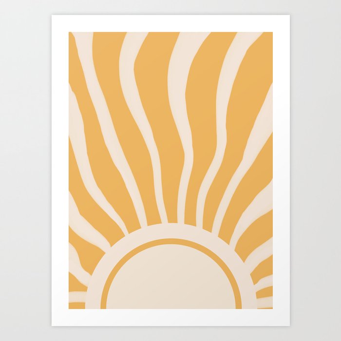 Minimalist Abstract Sun Art Print