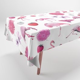 Flamingos, Fruit and Flowers Tablecloth