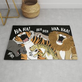 Big Cats Laughing Rug